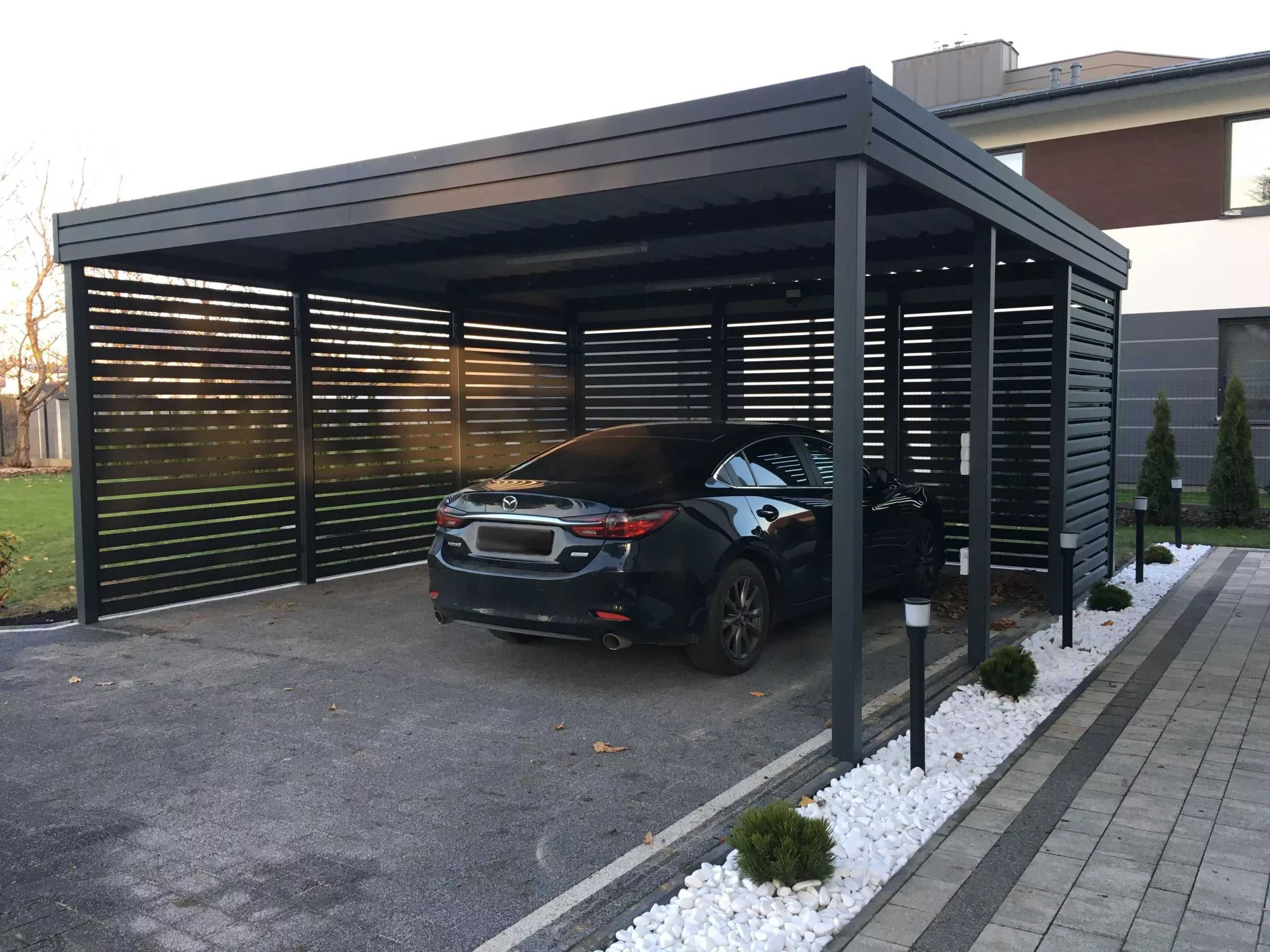 Wiata garażowa, garaż, carport dwustanowiskowy