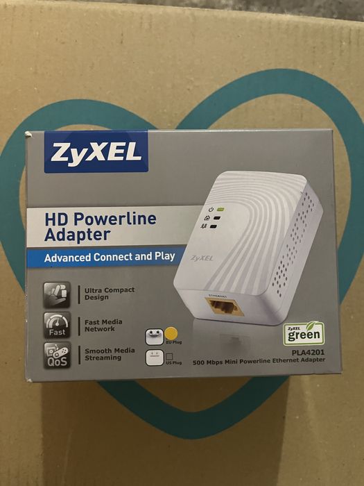 Zyxel PLA4201 HD Powerline Adapter 500 Mbps