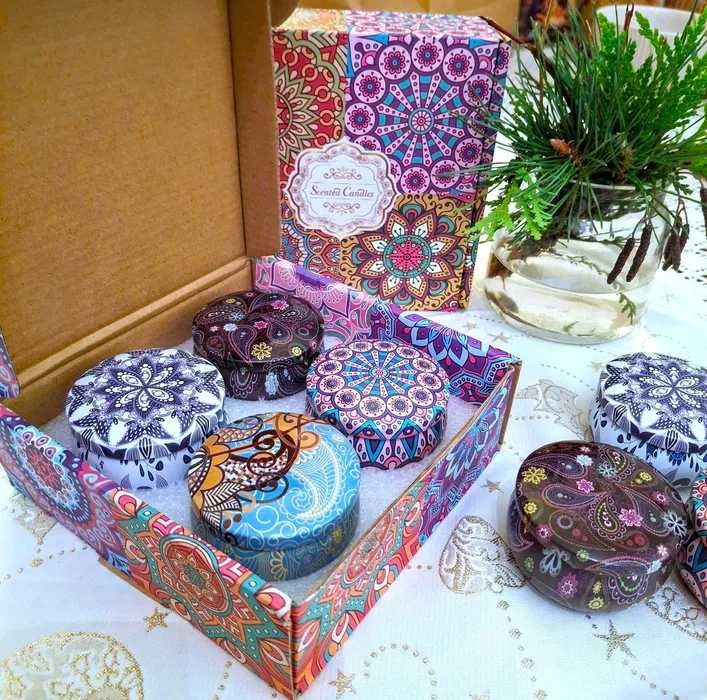 Świąteczny zestaw świec sojowych - 4 szt.