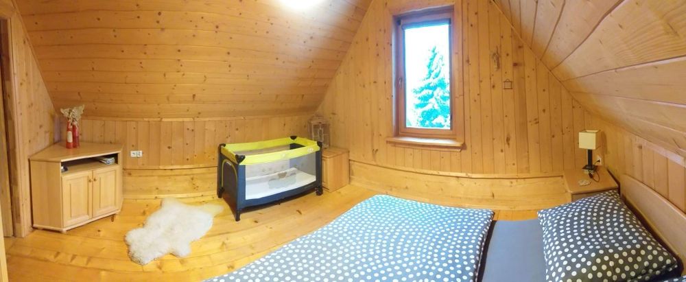 Domek Góralski Zuzia z jakuzzi/balią na Kaszubach nad jeziorem Deka