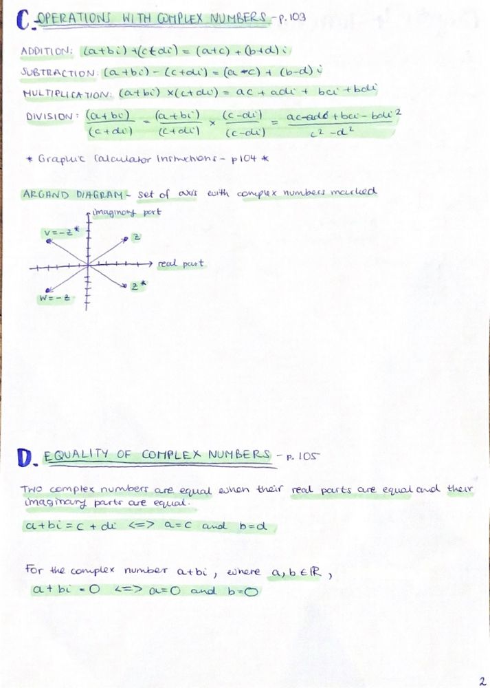 Notatki z Matematyki IB AA HL na 7 - Notes for IB Mathematics AA HL