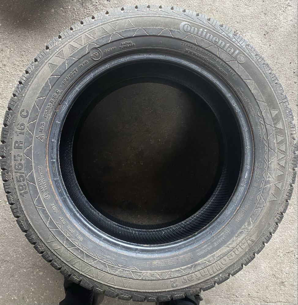 Opona zimowe Continental VancoWinter 2 195/65 R16C 1szt. 2012r. 8,5mm