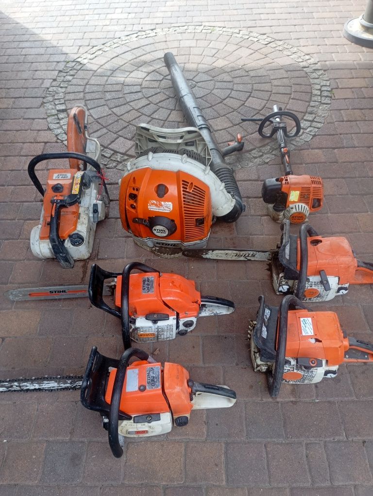 Pakiet pił Stihl sprawne uszkodzone br 600 inne
