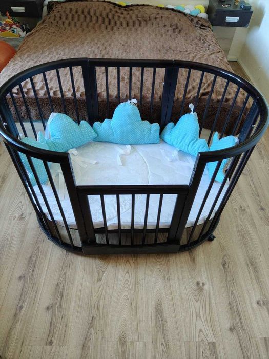 Дитяче Ліжечко-трансформер 10в1 Ingvart + Ортопедичний матрац