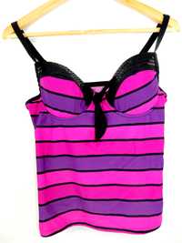 Tabkini bluzka kąpielowa strój kąpielowy różowy w paski Resort 36B