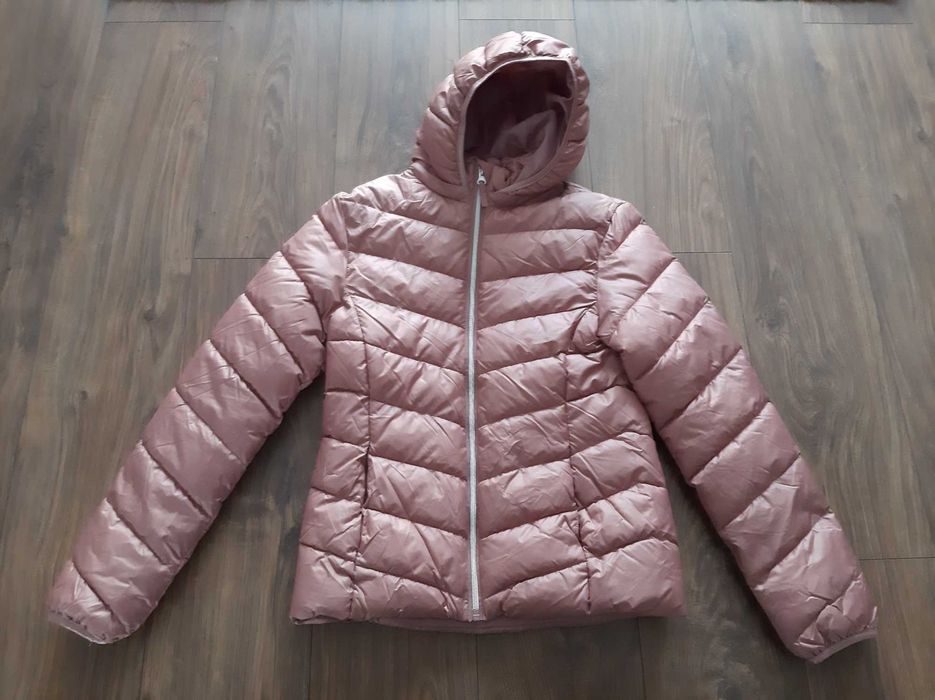 H&M lekka kurtka puffer r. 170 nowa bez metki, różowa