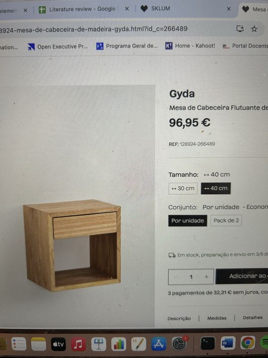 Mesinha de cabeceira Gyda da Sklum