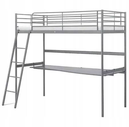 Lóżko pietrowe IKEA SVARTA z biurkiem