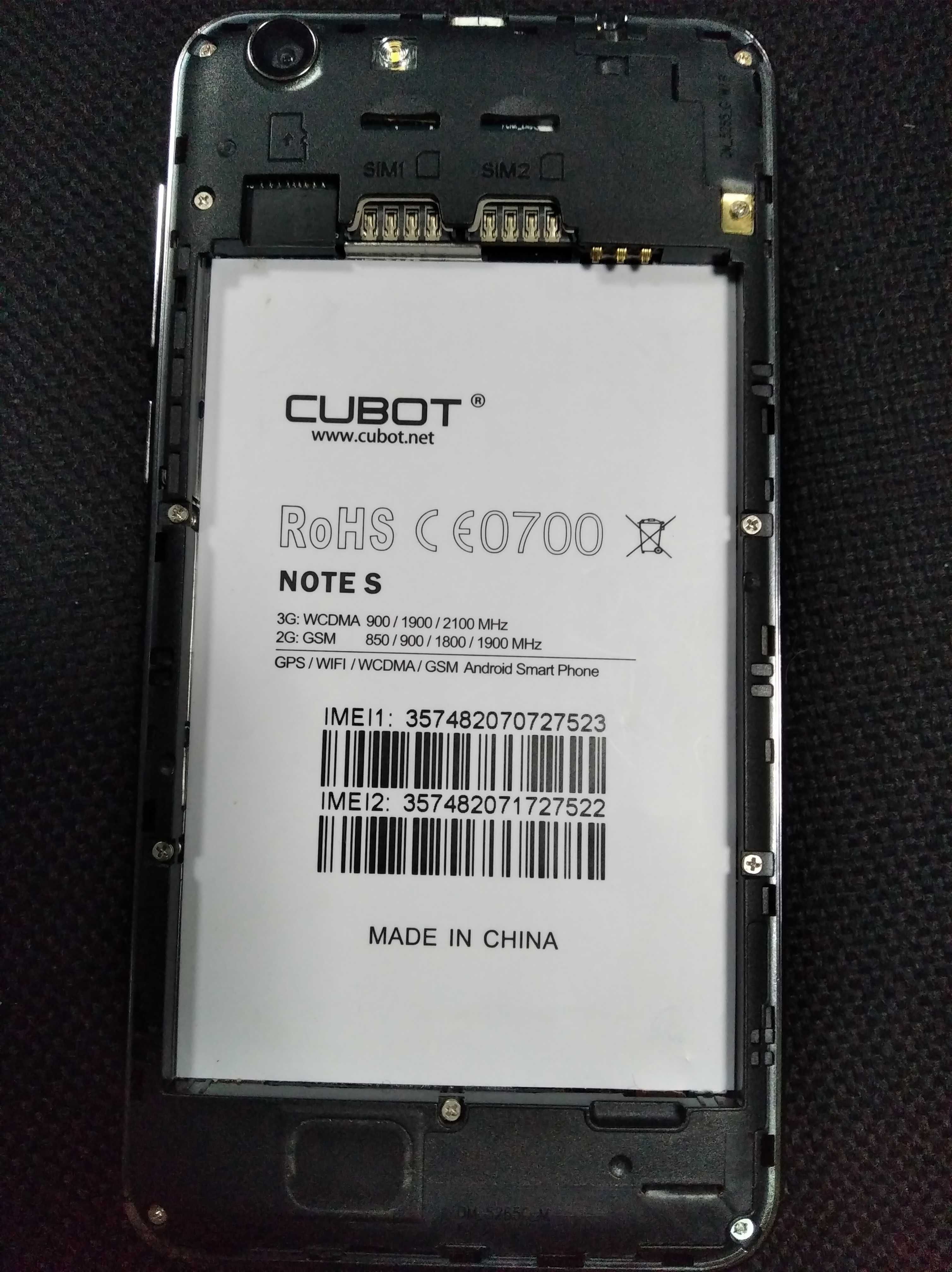 Смартфон Cubot Note S 4 ядра 2Гб/16Гб Li-Ion 4150 мАч