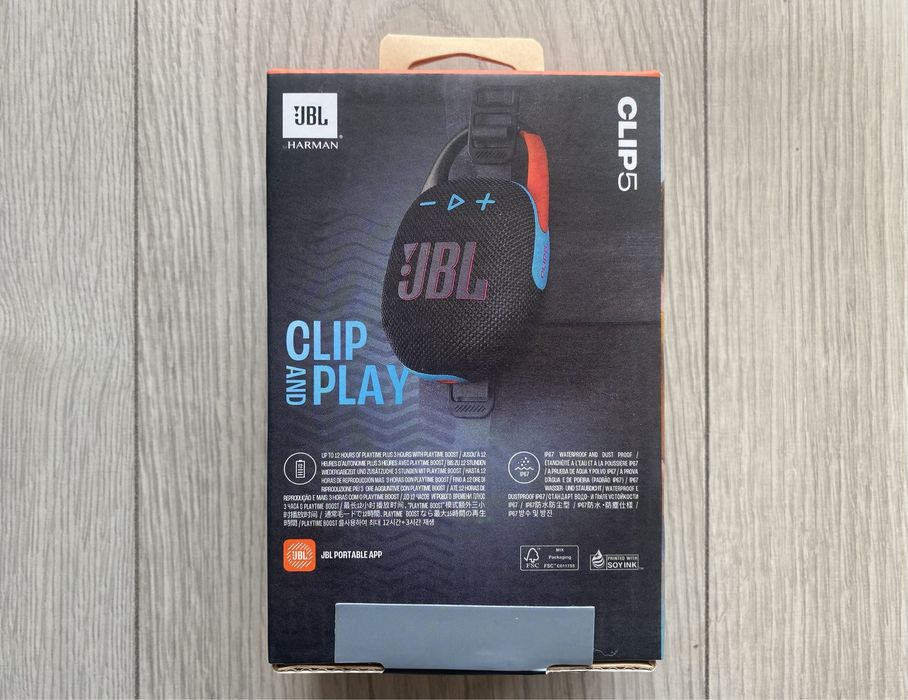 Nowy Głośnik Bluetooth JBL Clip 5 Kolorowy F
