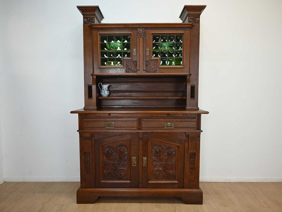 kredens secesyjny z witrażem 103004