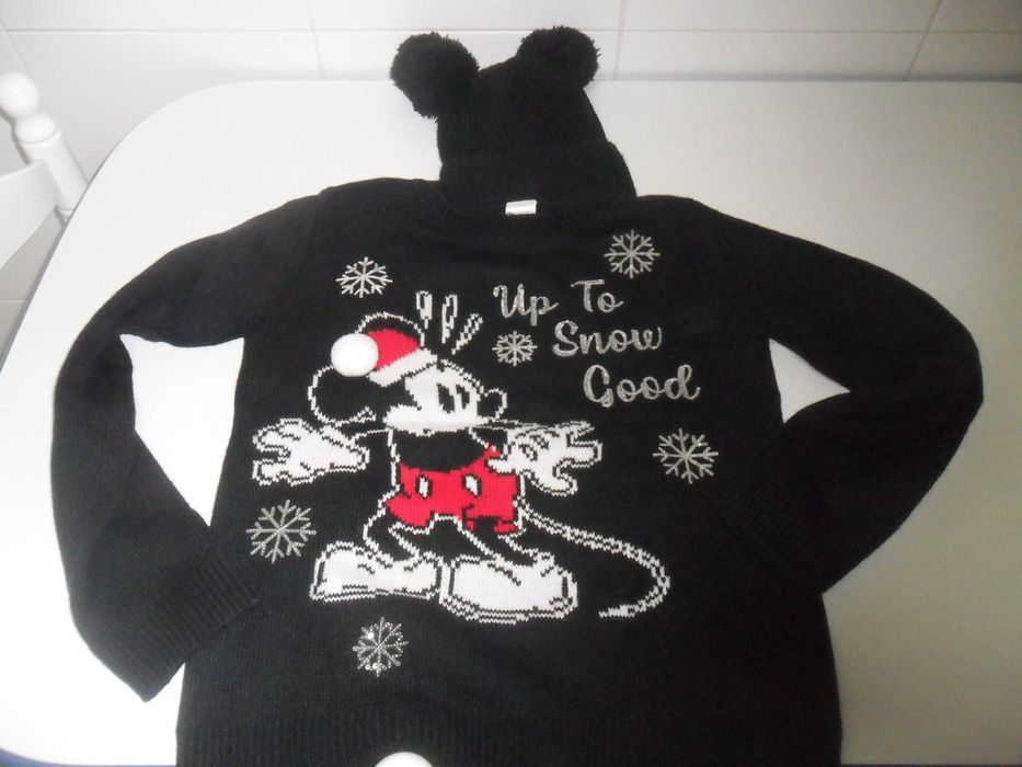 Conjunto de camisola e gorro novos tamanho 11/12 anos