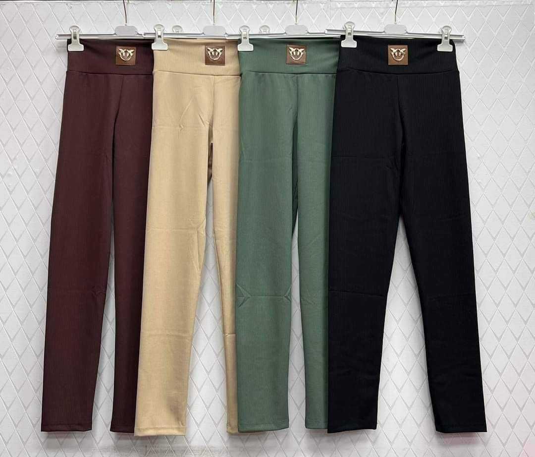 Legginsy Pinko prążkowane XL  czarne