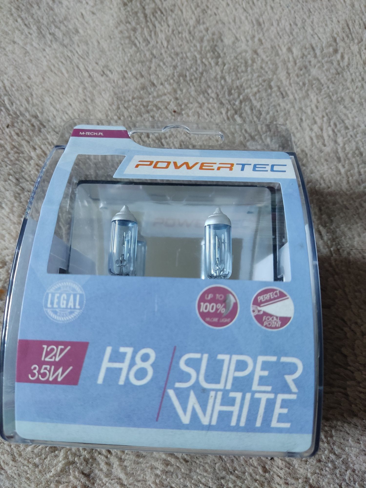 Żarówki M-Tech H8  2 szt. Super white