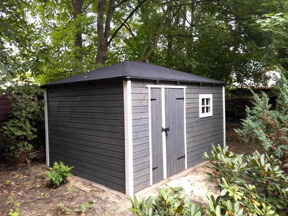 Domek narzędziowy, dach kopertowy 4x3 szybkie terminy, transport pl