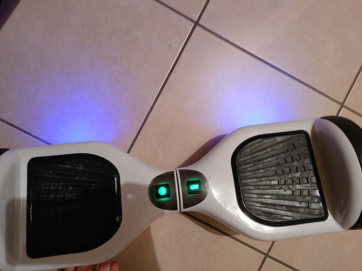Hoverboard biały, deska (fiszka)