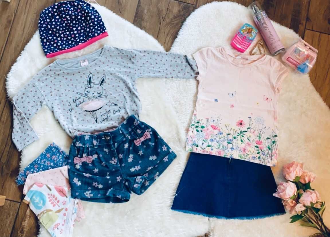 Zestaw paczka markowych ubrań 22szt księżniczka DISNEY H&M ZARA 4-5lat