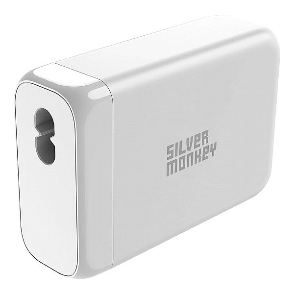 Ładowarka GaN Silver Monkey SMA152, 130W 3xUSB-C PD USB-A QC 3.0 z odł