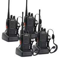 4XBaofeng policyjny F-888s UHF PMR Latarka VOX Gwarancja!Zasieg do 7KM