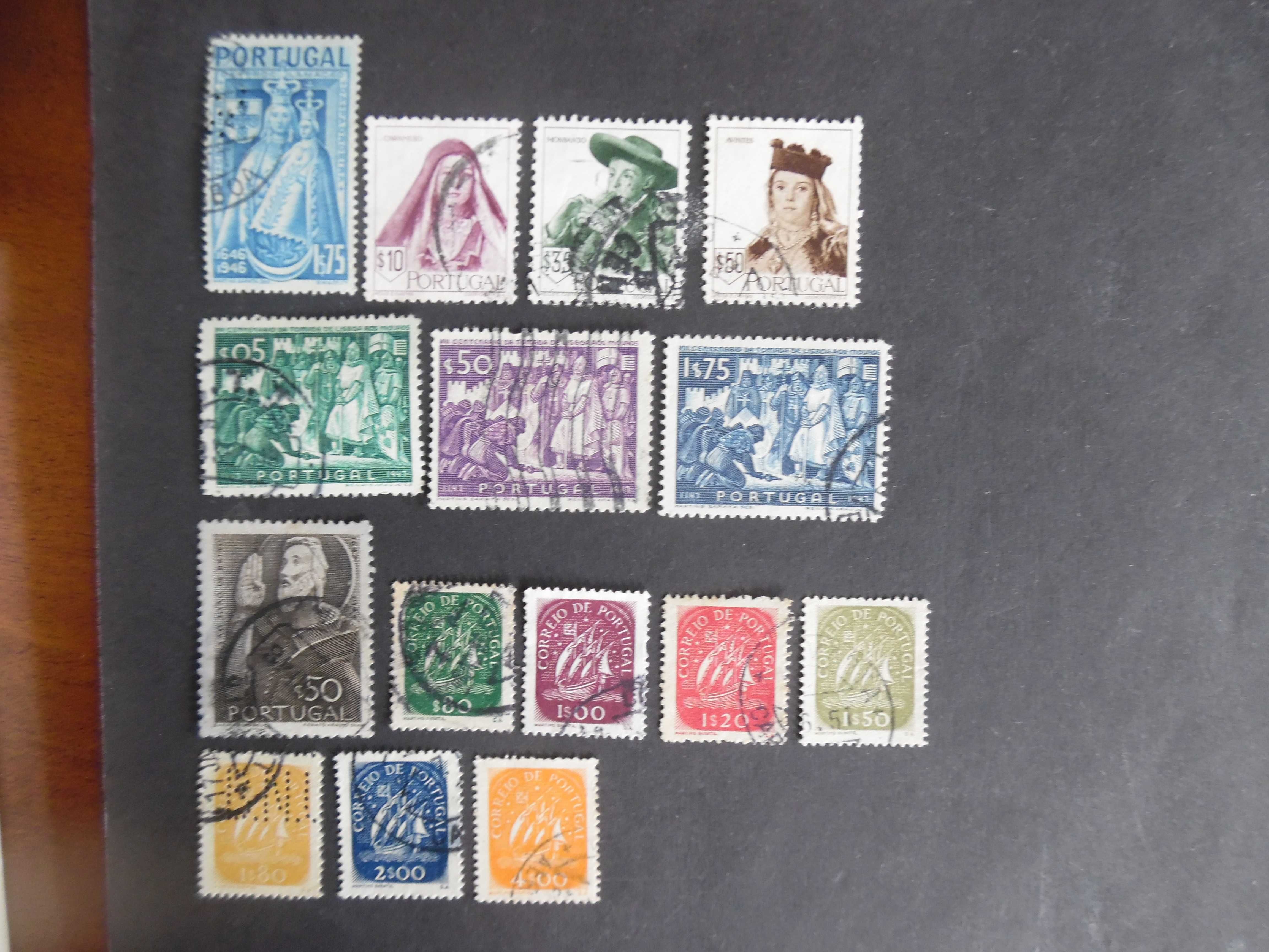 Selos Portugal 1946/47/48- Coleções incompletas. Bons valores