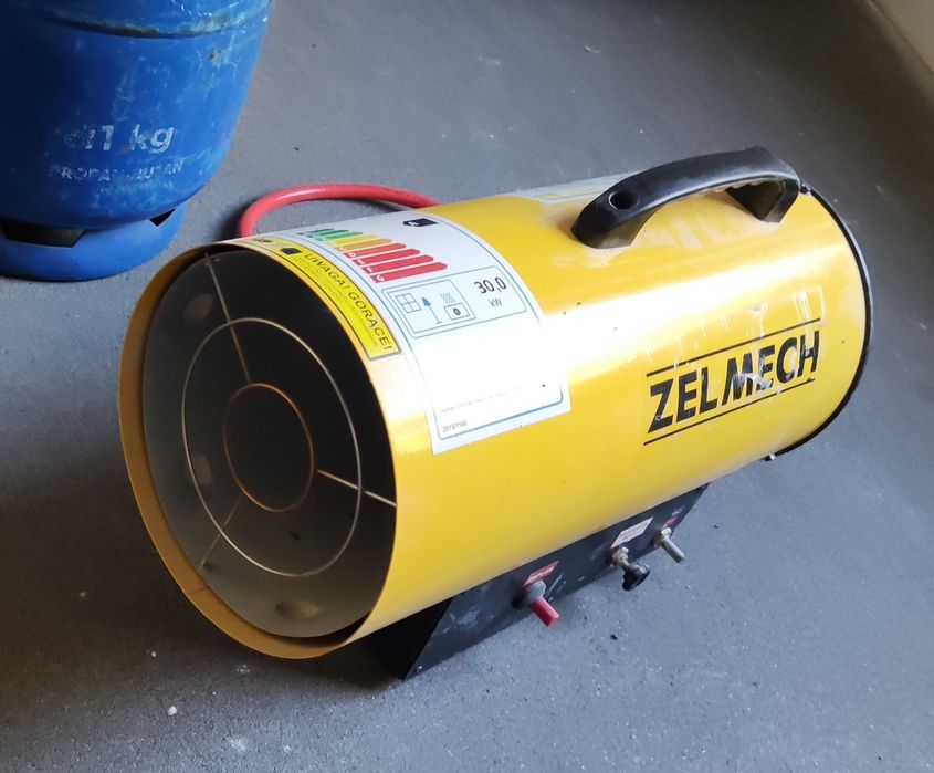 Nagrzewnica gazowa 30 kW z regulacją ZELMECH + butla gazowa 11kg