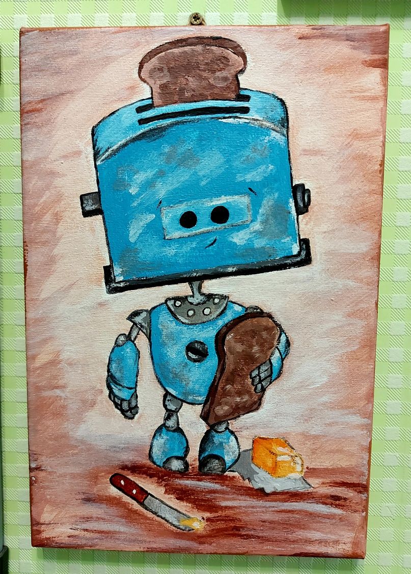 Картина робот тостер