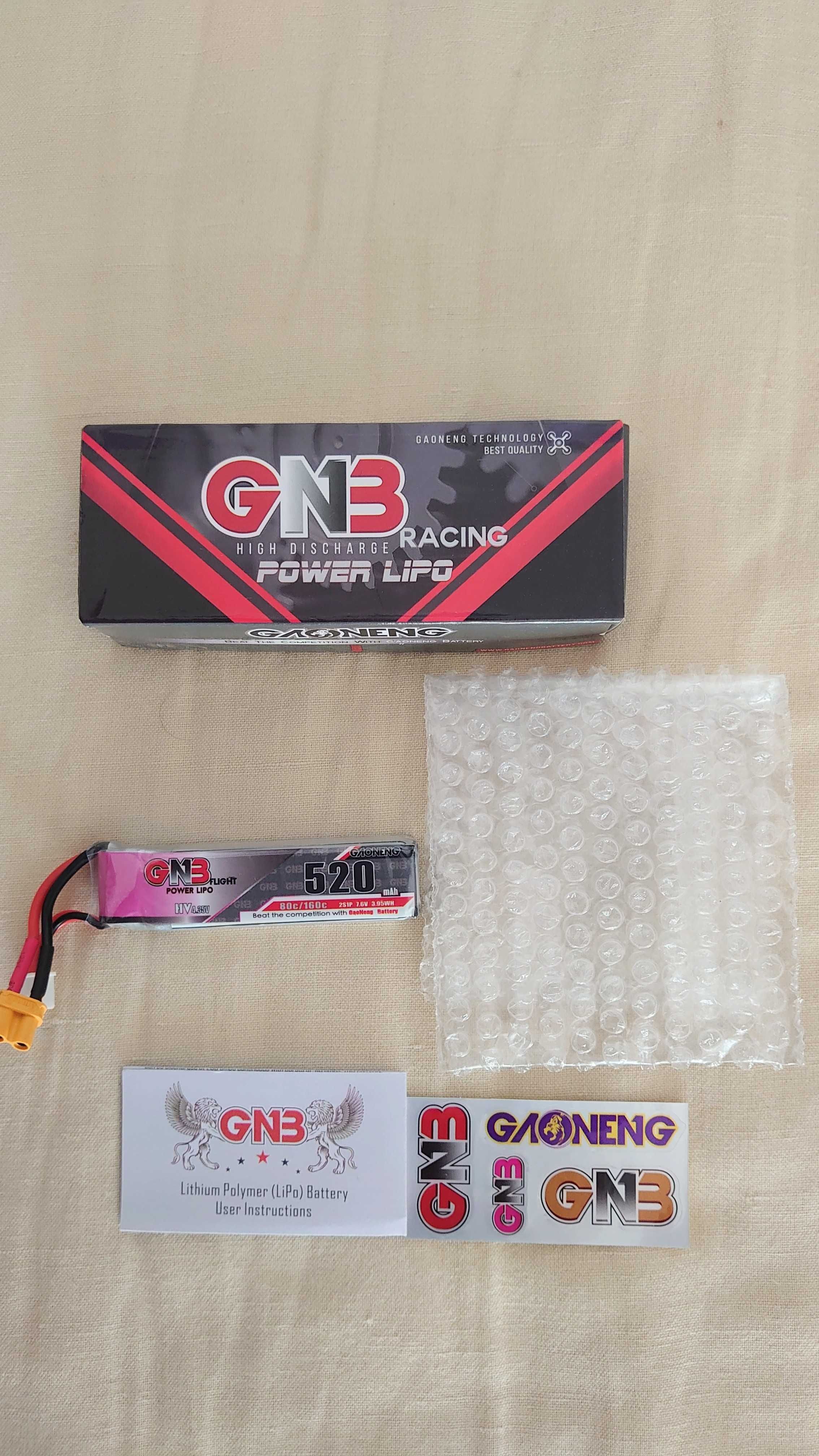 Baterias Lipo Gaoneng (GNB) 520mAh 2S  HV (XT30)