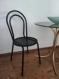 Czarne Krzesło Metalowe Styl Loftowy Ikea