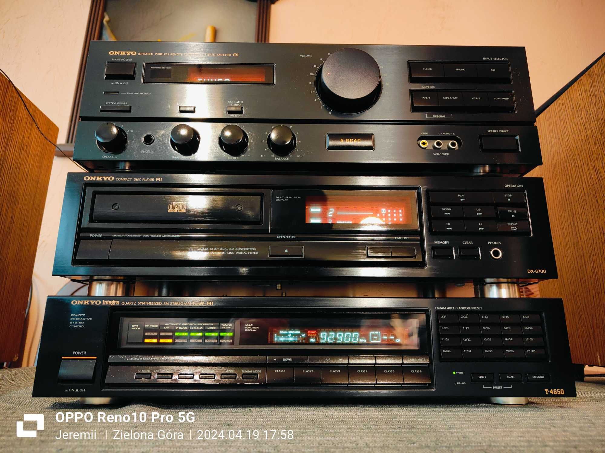 ONKYO Sprawny Zestaw Audio Stereo A-8640 T-4650 Integra DX-6700