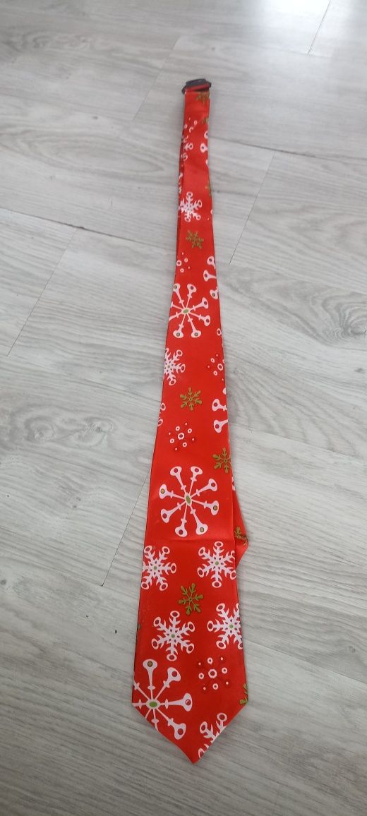 Red Snowflake Men's Nectie 58 " Polyester Novelty Tie Christmas Winter