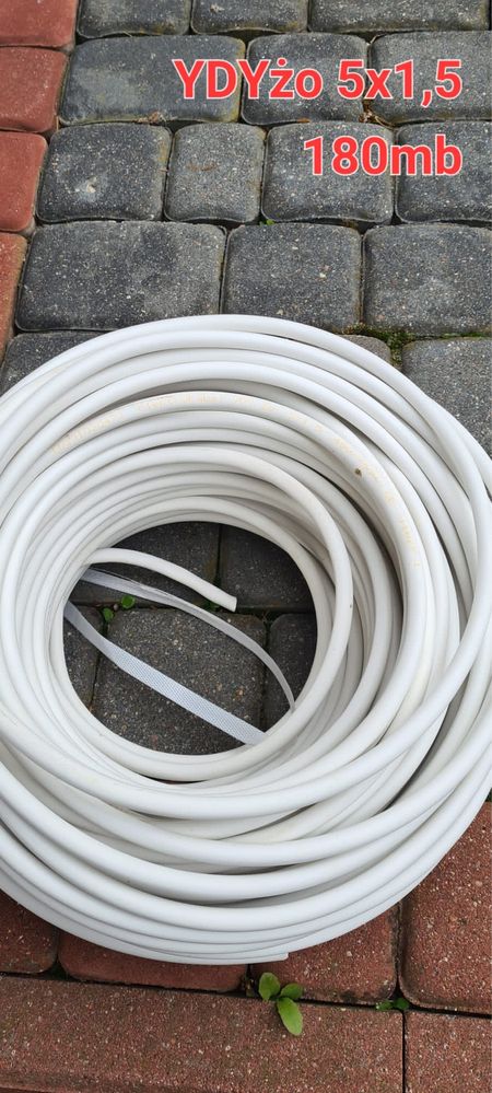 Kabel YDYżo 5x1,5 60mb okrągły 450x750V kabel