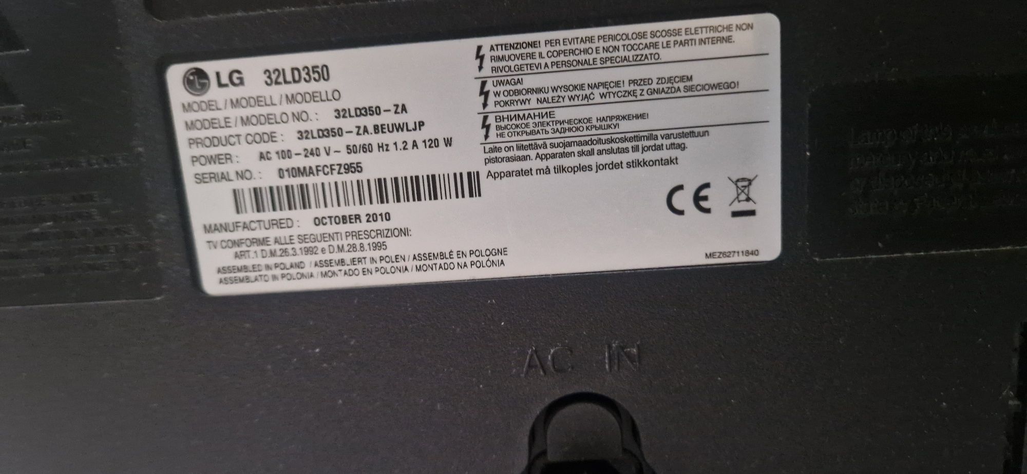 Telewizor 32cale sprawny z Pilotem