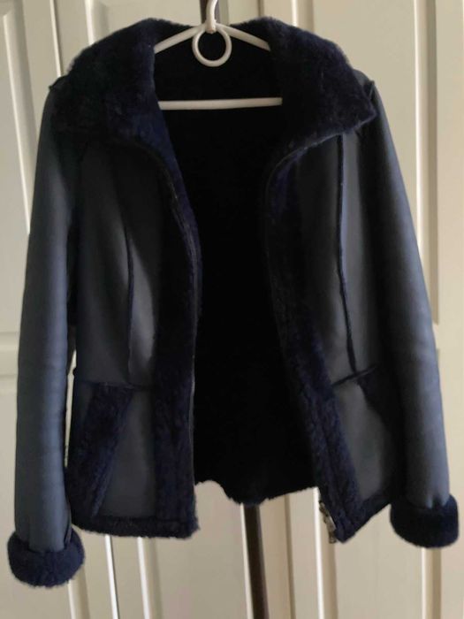 Жіноча куртка шкіра на овчині розмір XS/S