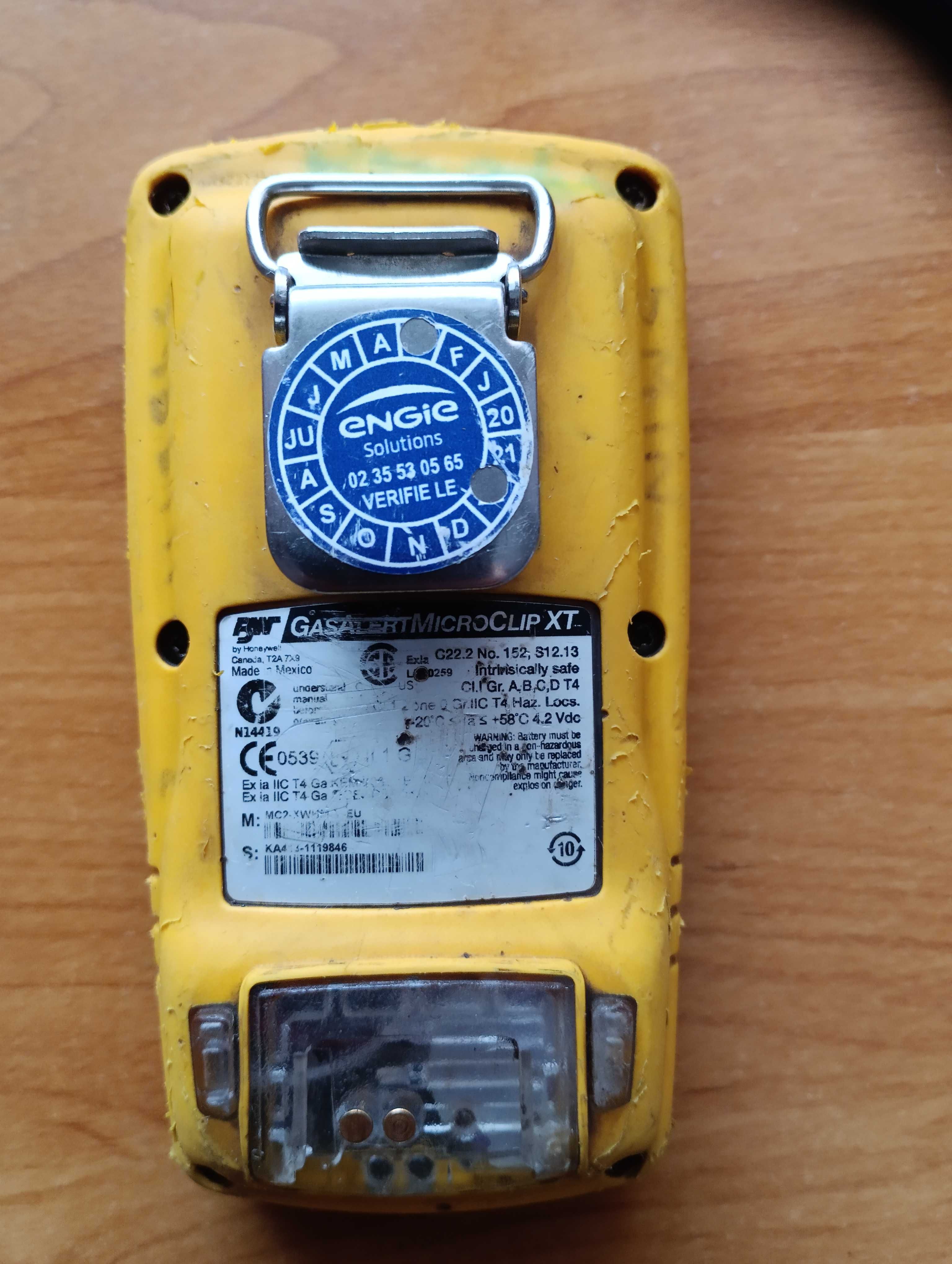 analizator Detektor  gazów GasAlert MicroClip XT 
Przenośny