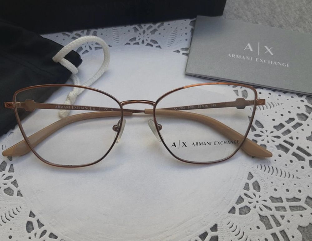 Zlote oprawki Armani Exchange nowe