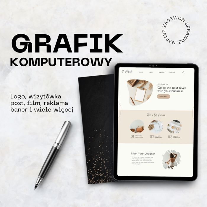 Grafik Komputerowy logo wizytówka post film reklama marketing
