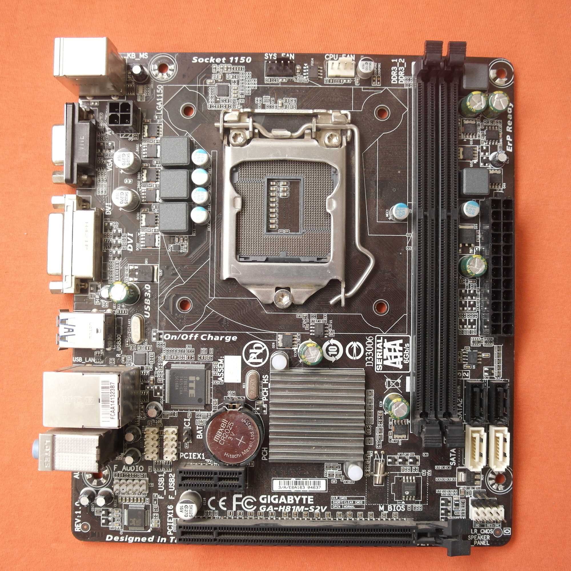 Материнская плата Gigabyte GA-H81M-S2V (s1150, Intel H81, PCI-Ex16)