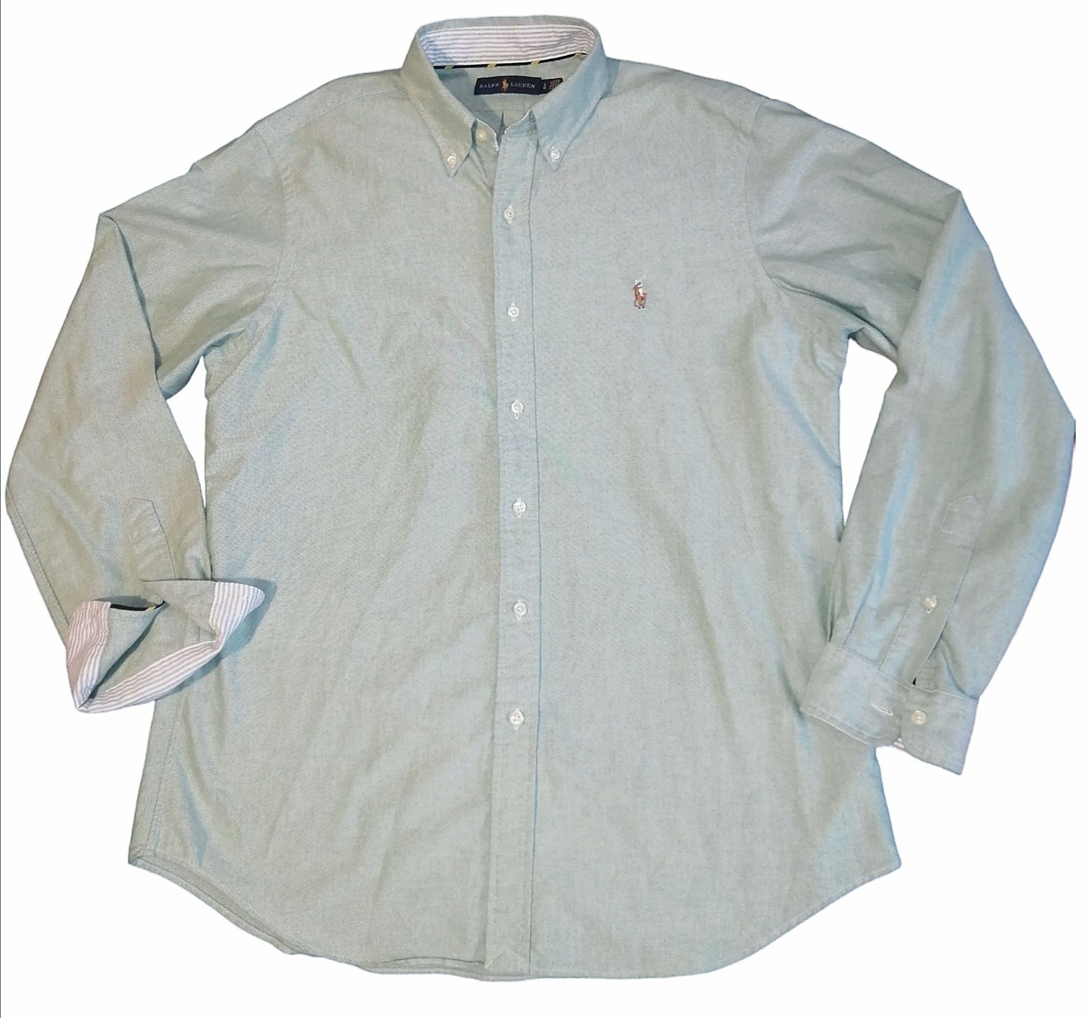 Рубашка Ralph Lauren мужская,L, 52, сорочка Ральф Лорен зелёная поло