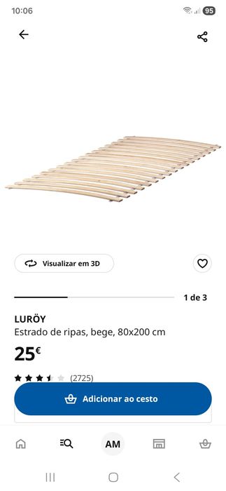 Cama Malm Preta 160x200