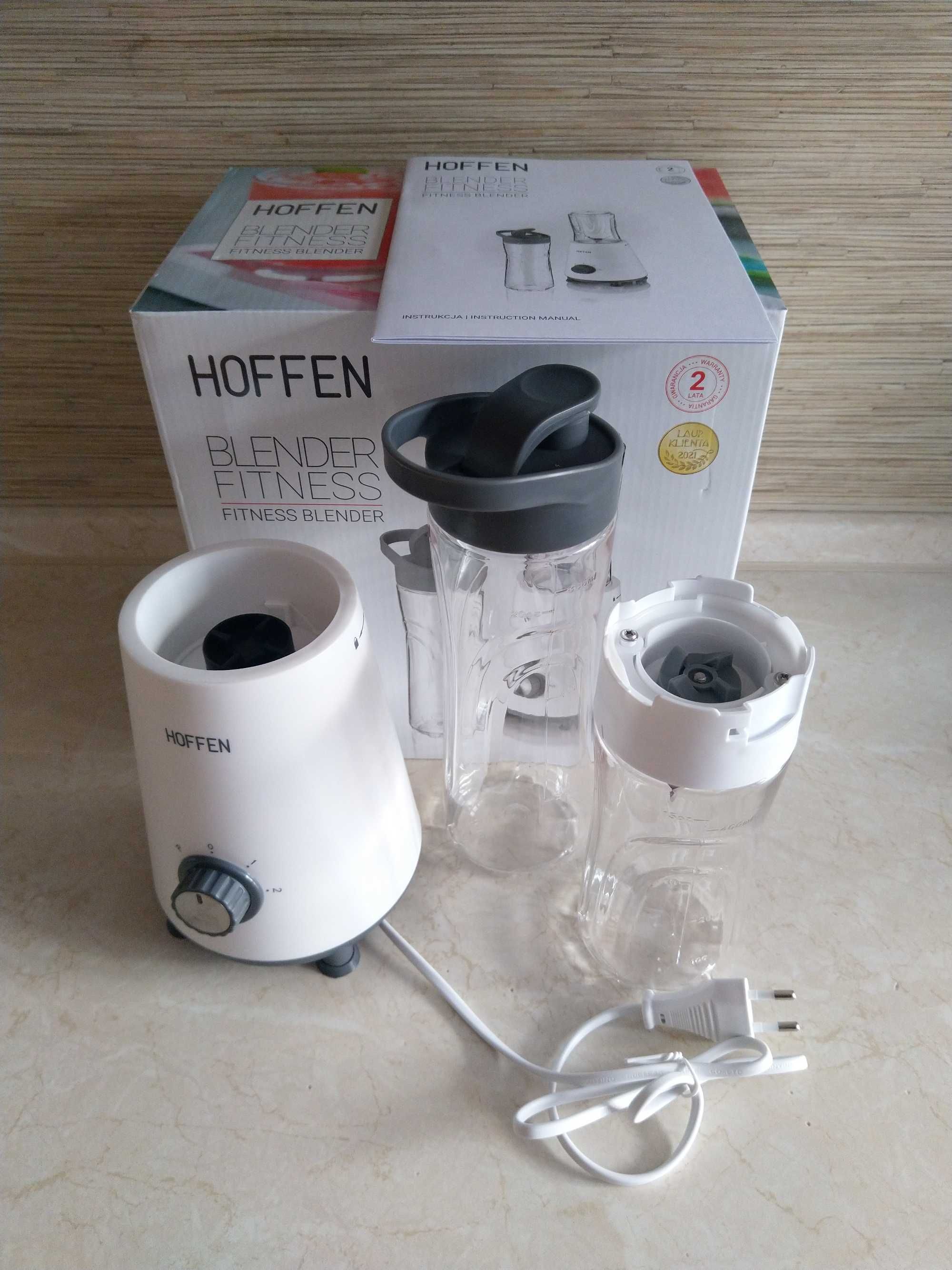 NOWY Blender Fitness Shaker + Butelki 2szt HOFFEN