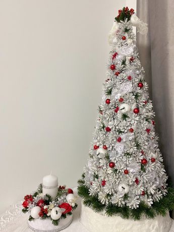 Новорічна ялинка новорічна композиція декор підсвічник