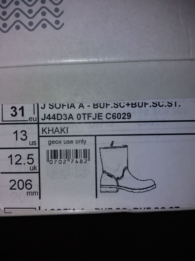 Buty Geox Respira dla dziewczynki rozmiar 31