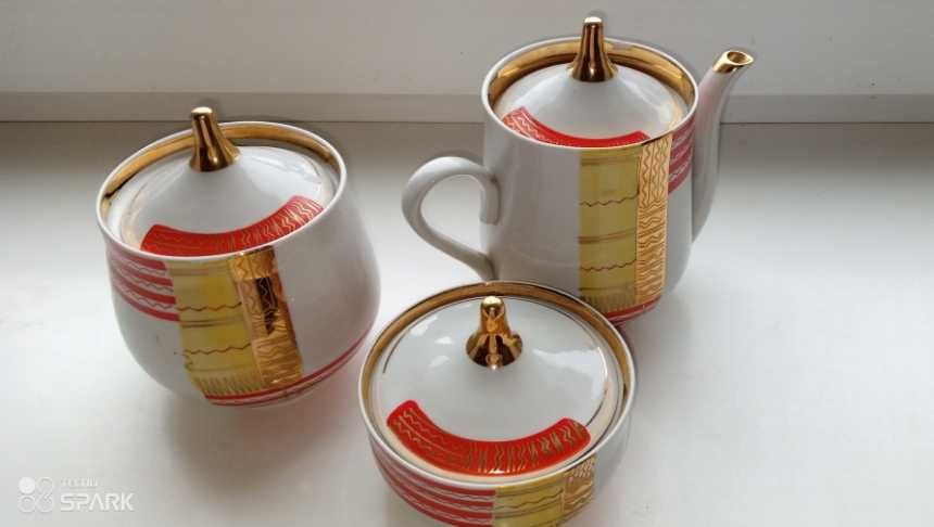 Шик Распись ручная! Чайный статуетка сервис сервіз набор для чаепития
