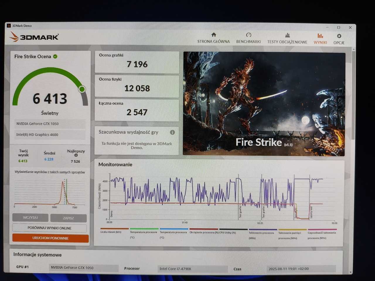 Komputer i7 4790K, 16GB DDR3 2400MHz, GTX1050, iiyama 24", WiFi, Win11