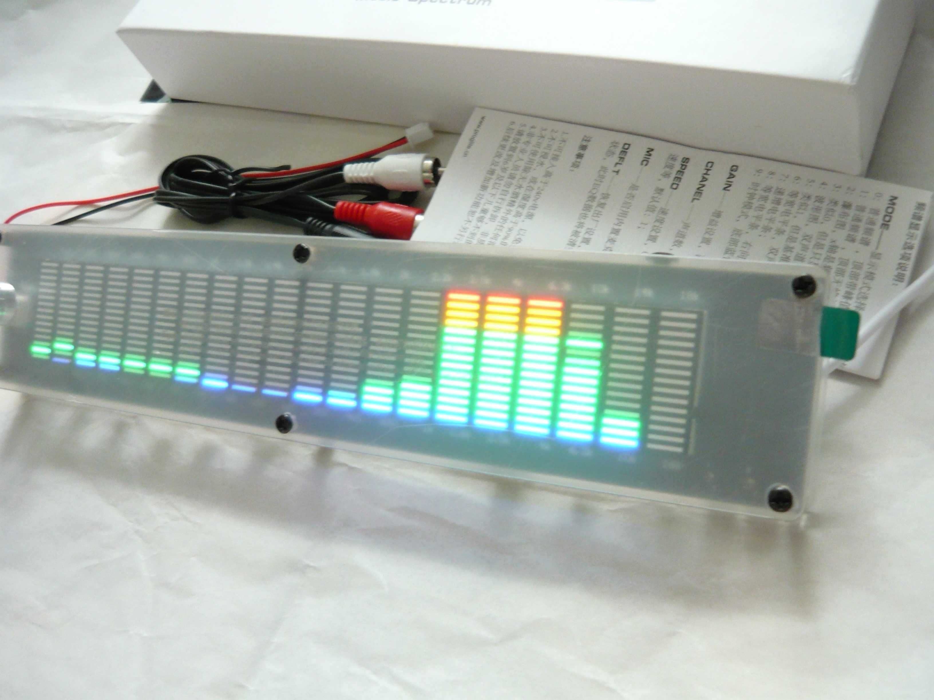 Wskaźnik sygnału + DSP LED 25 cm analizator spectrum widmo korektor