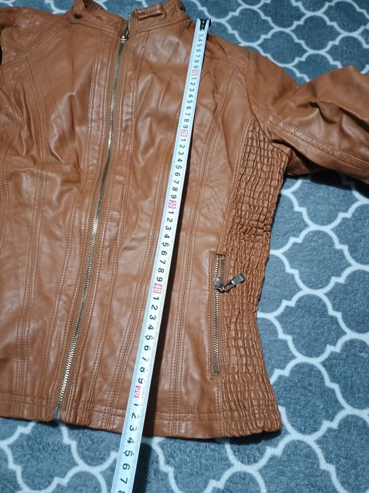 Kurtka skórzana Bluza brązowa brąz r. L