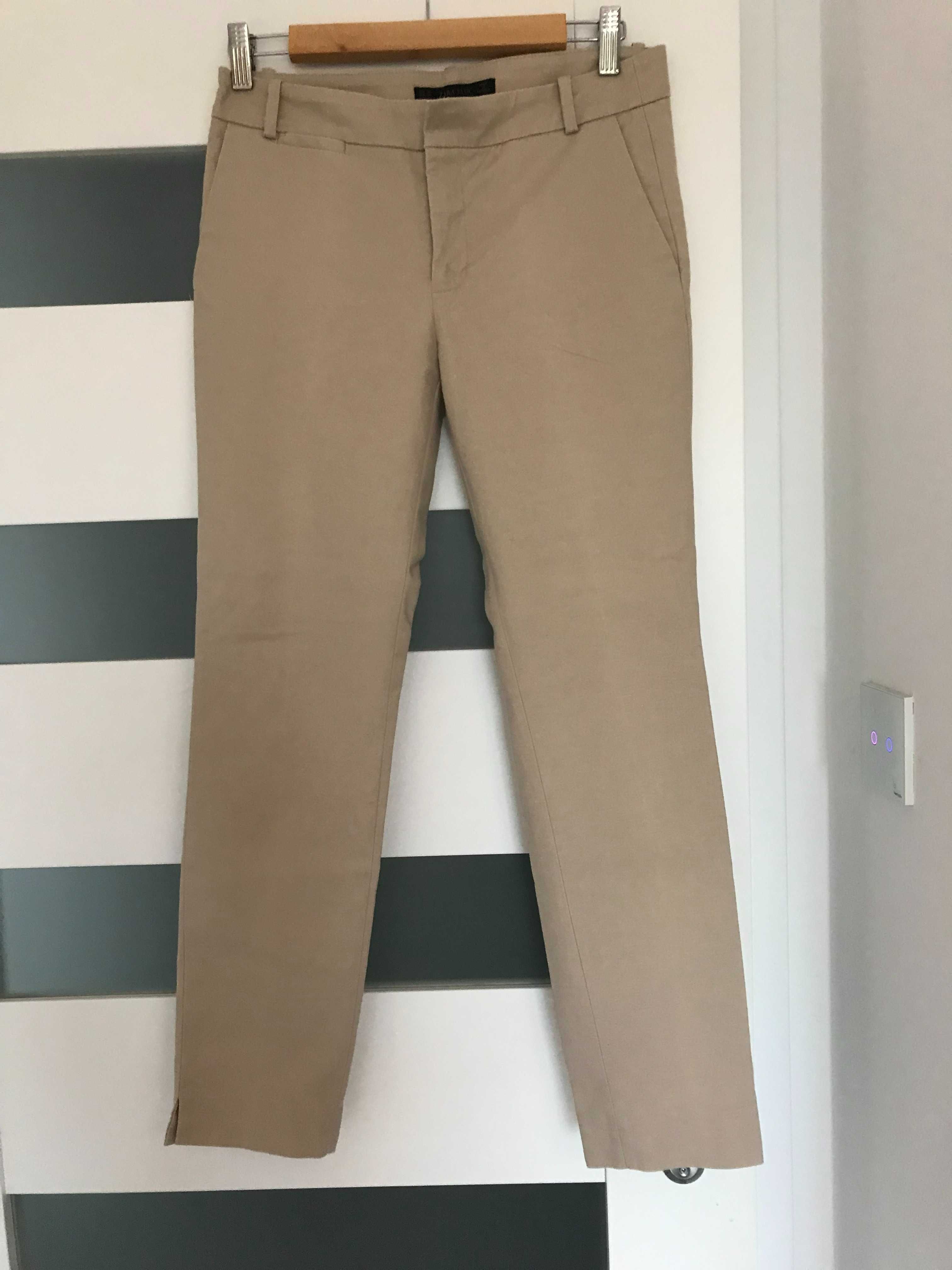 Spodnie Zara Basic eleganckie 36 beż