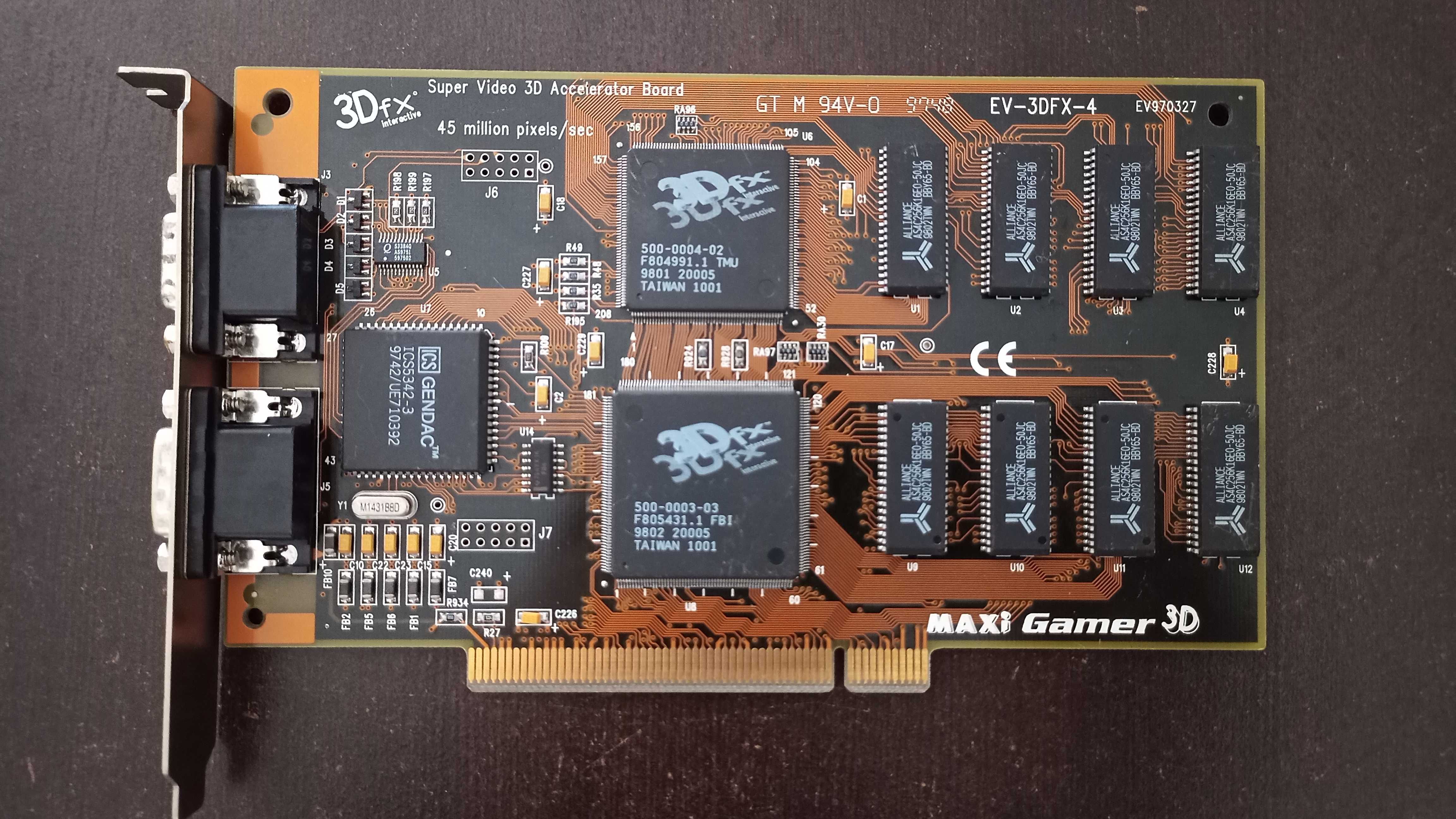 Placa gráfica PCI 3Dfx Voodoo2 12MB
