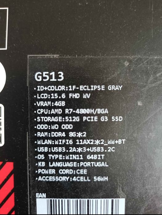 Portátil ASUS gaming