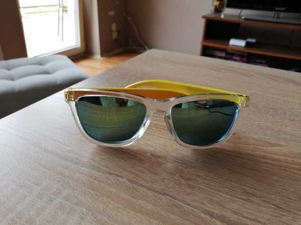 Okulary przeciwsłoneczne damskie lustrzane szkła filtr UV 400 nowe